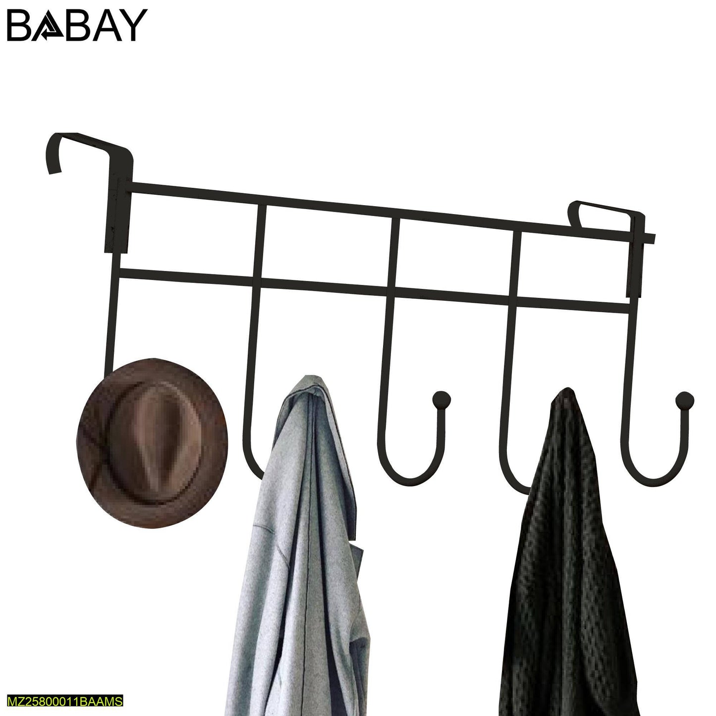 Over the Door Cloth Hanging Rack with Five Hooks