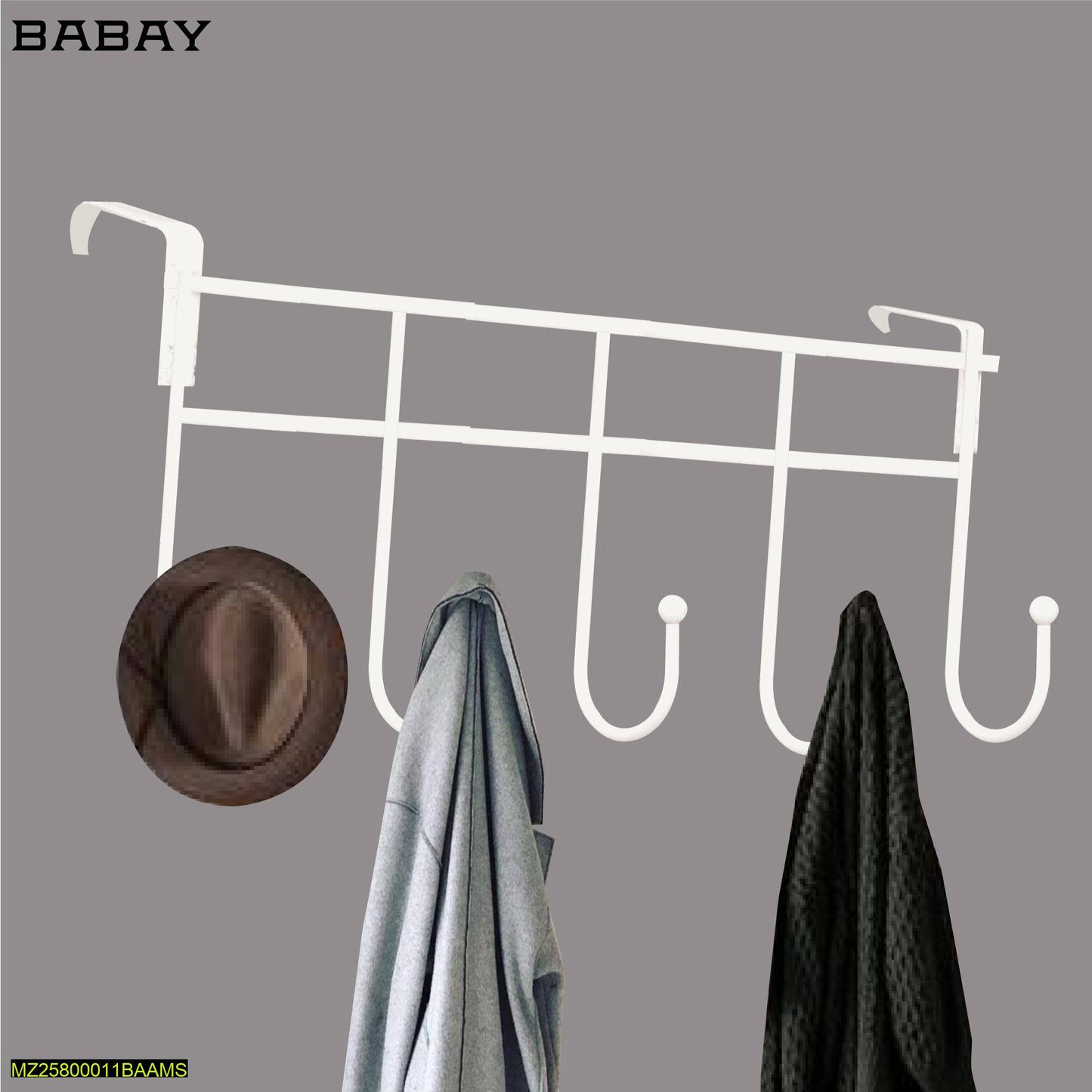 Over the Door Cloth Hanging Rack with Five Hooks